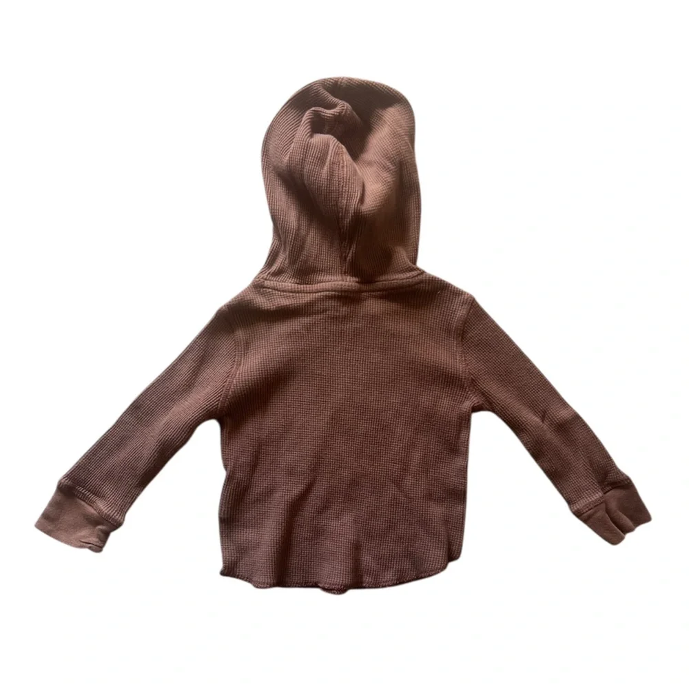 Baby Gap Boys Brown Waffle Knit Hoodie | 18-24 M